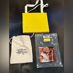 Kendra Scott LAINEY WILSON Yellow Rose Gift Bag Jewelry Bag & Card Empty